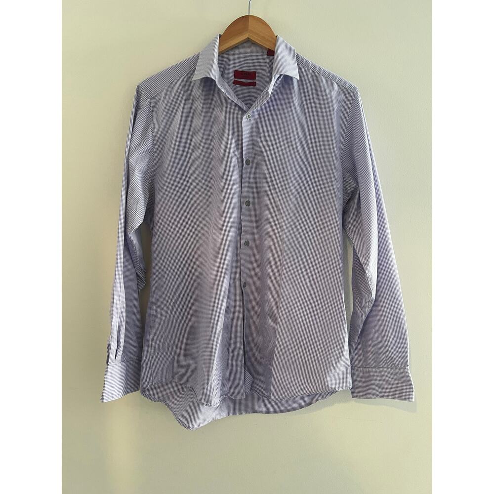 Alfani fitted performance men’s casual button-down dress shirt purple 15.5 34 35